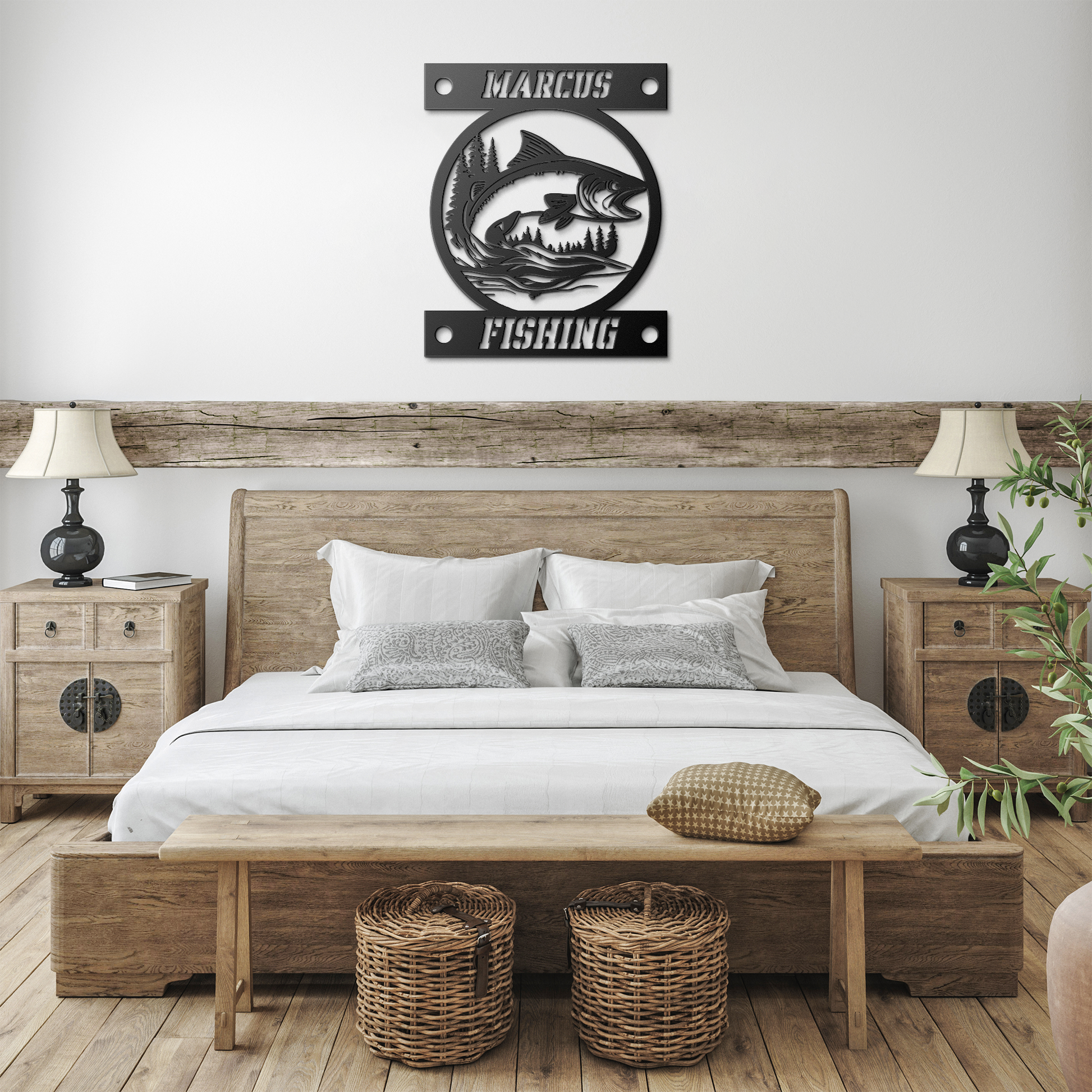 Custom_Fishing_Metal_Sign_Trout_Circle_Black_Farmhouse_Bedroom_Mockup.png