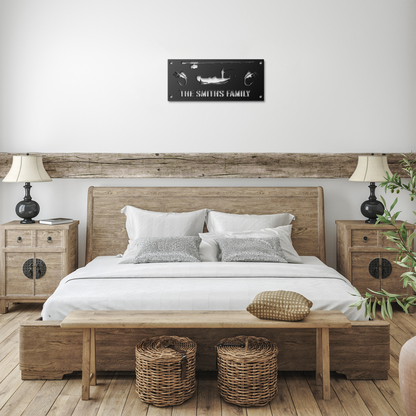 Custom_family_name_Metal_Sign_Boat_exci_Black_Farmhouse_Bedroom_Mockup.png
