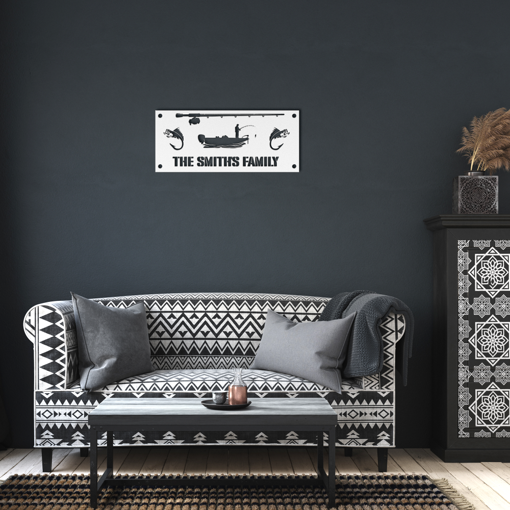 Custom_family_name_Metal_Sign_Boat_exci_White_Dark_Living_Room_Mockup.png