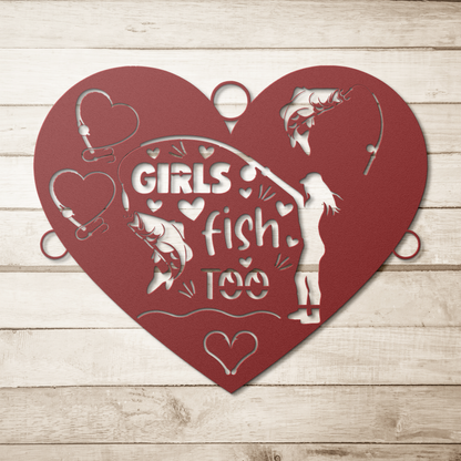 Girls_Love_to_Fish_Metal_Sign_Red_Simple_Wood_BKGD_Mockup.png