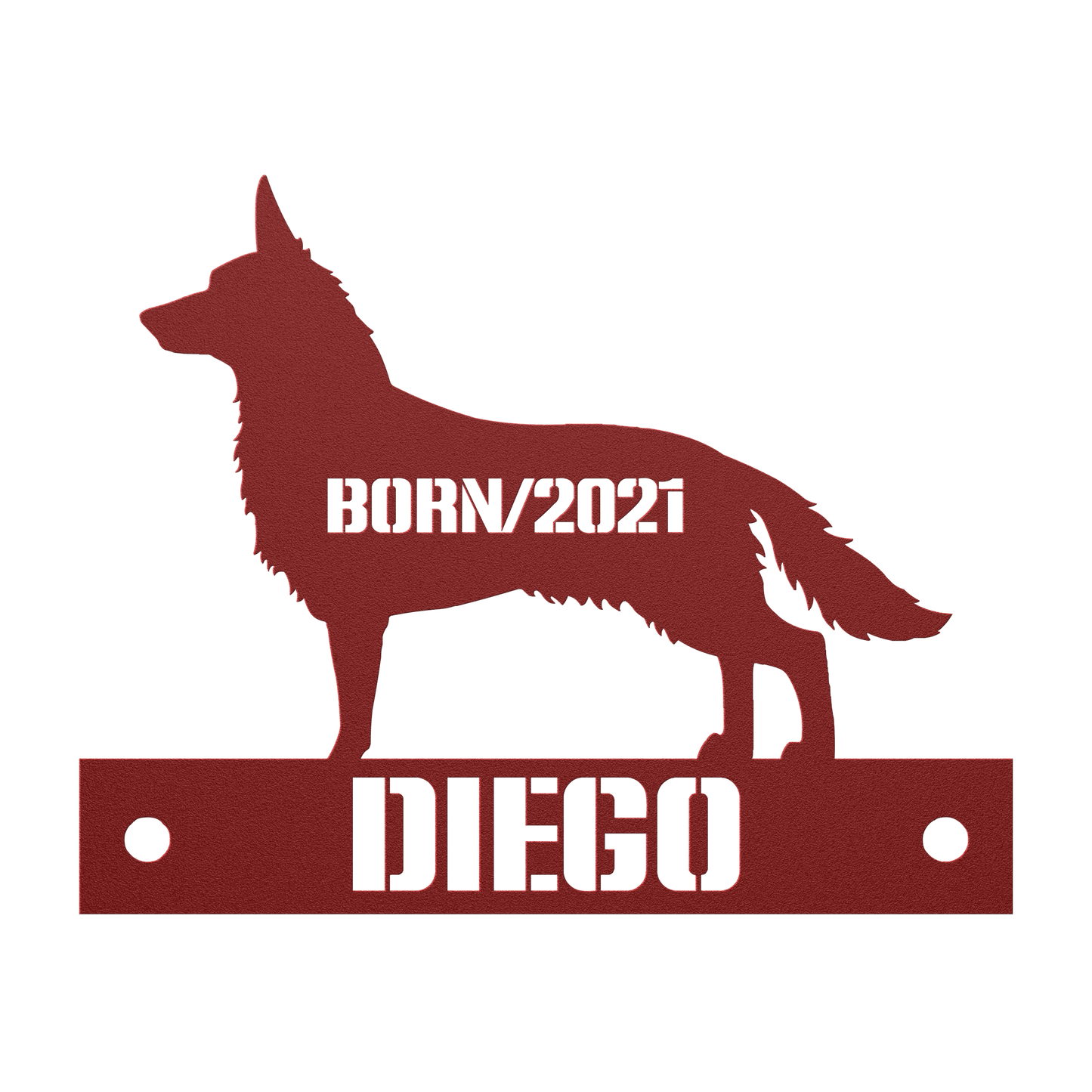 Personalized_German_Shepherd_Metal_Sign_Red_Transparent_Mockup.png