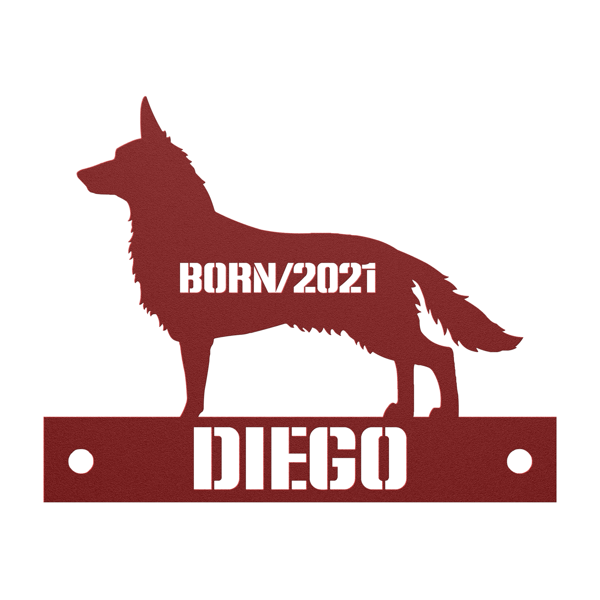 Personalized_German_Shepherd_Metal_Sign_Red_Transparent_Mockup.png