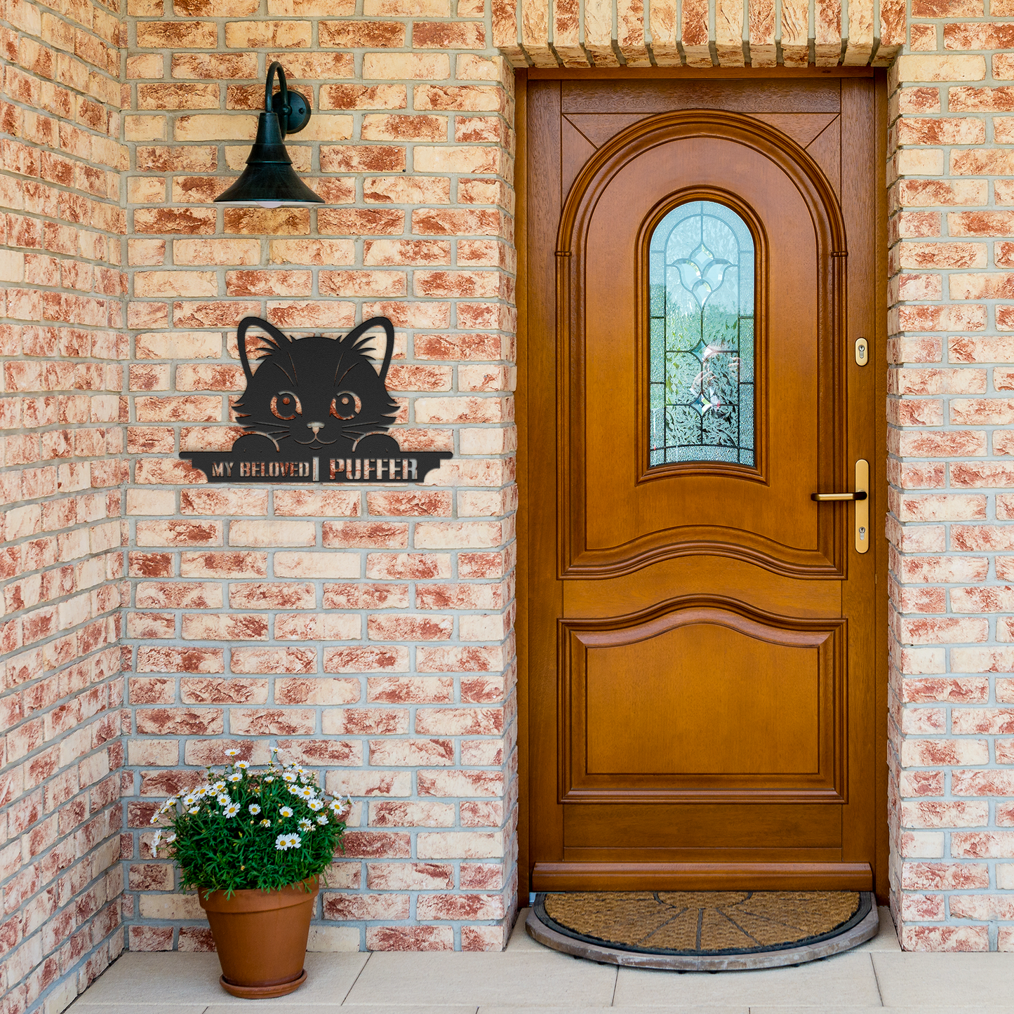 Pet_metal_Sign_Peak_Kitty_Black_Brick_Entrance_Mockup.png