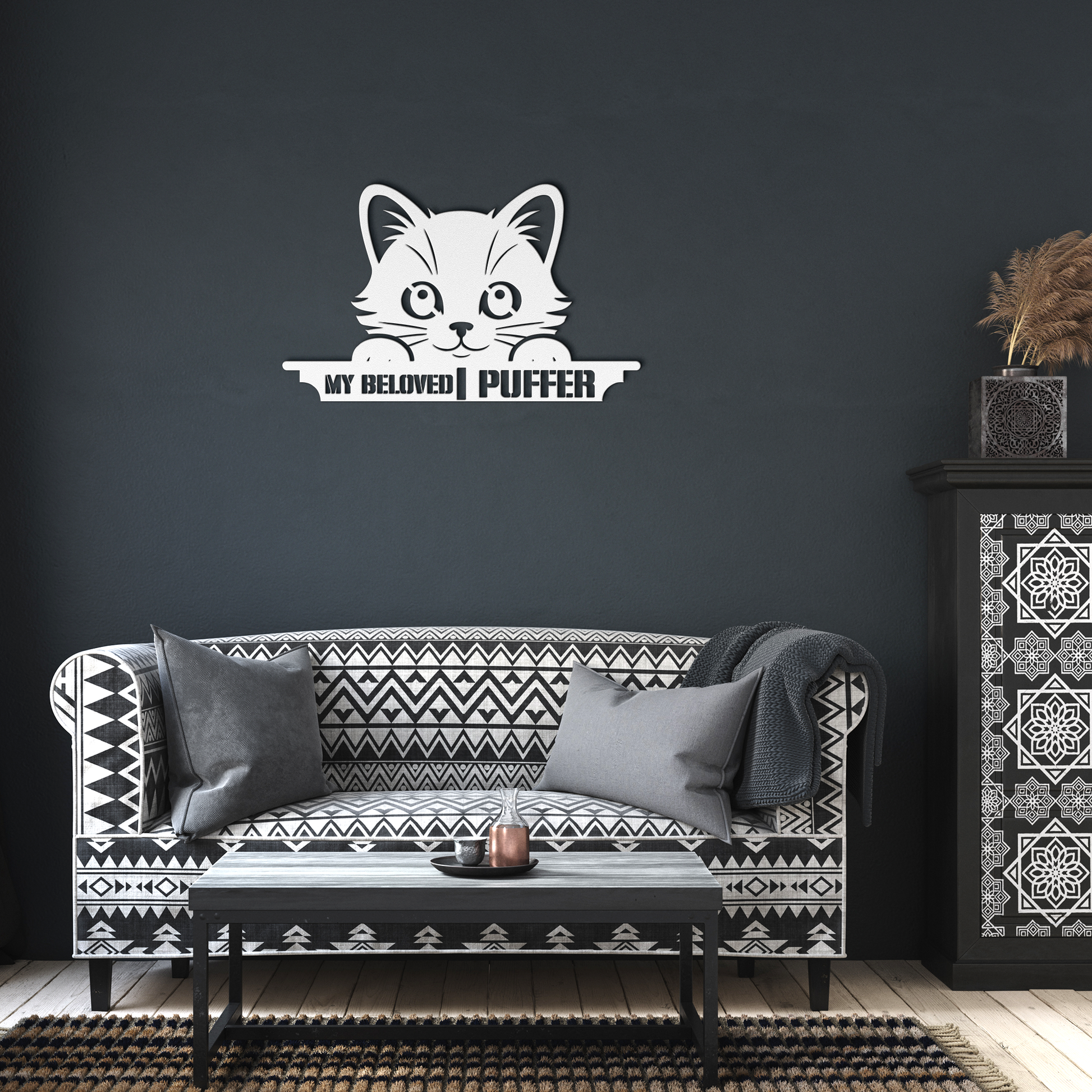 Pet_metal_Sign_Peak_Kitty_White_Dark_Living_Room_Mockup.png