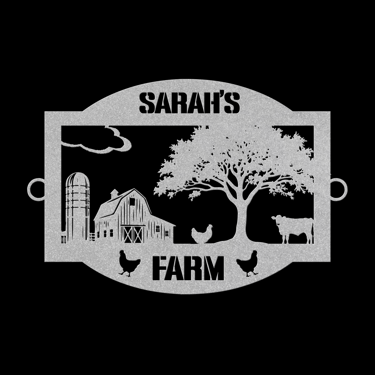 Farming Metal Sign (Oak Barn)