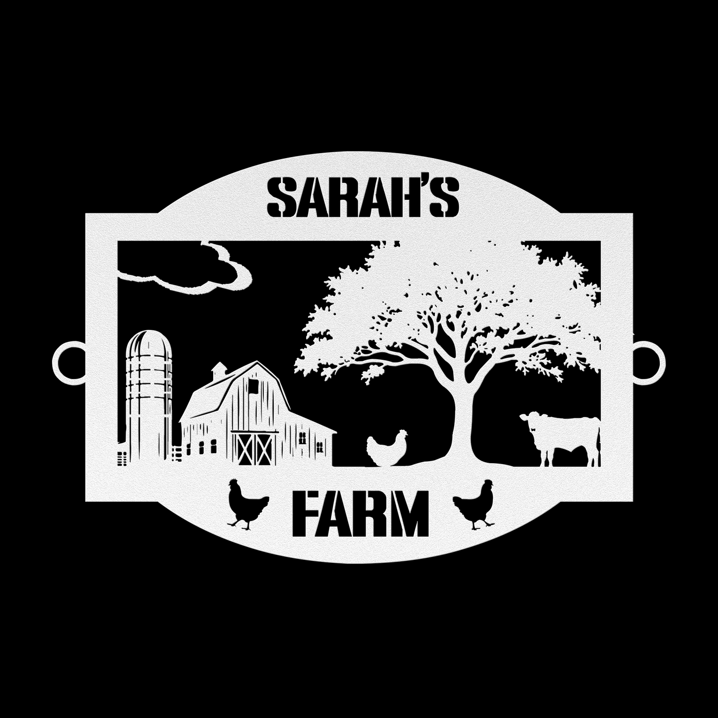 Farming Metal Sign (Oak Barn)