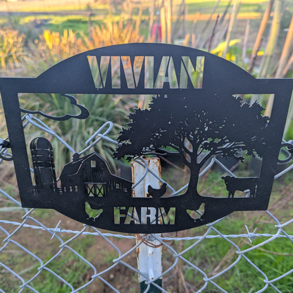 Farming Metal Sign (Oak Barn)