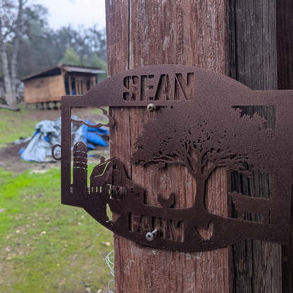 Farming Metal Sign (Oak Barn)