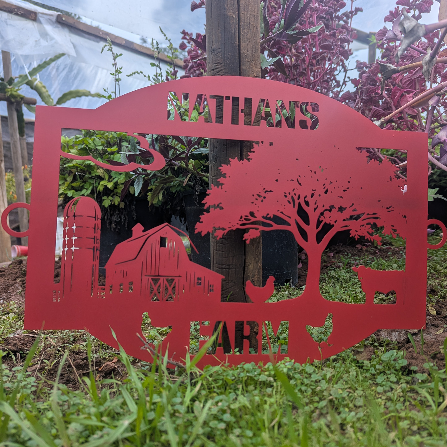 Farming Metal Sign (Oak Barn)