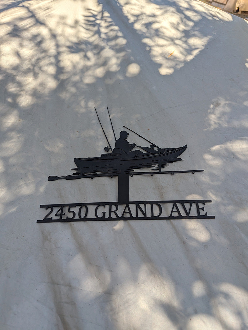 Kayak street sign metal sign