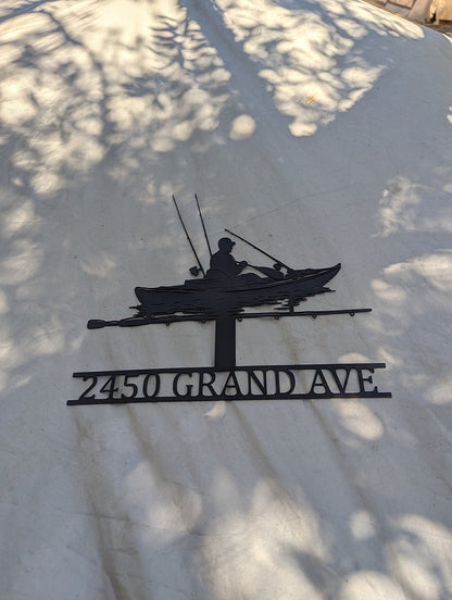 Kayak street sign metal sign
