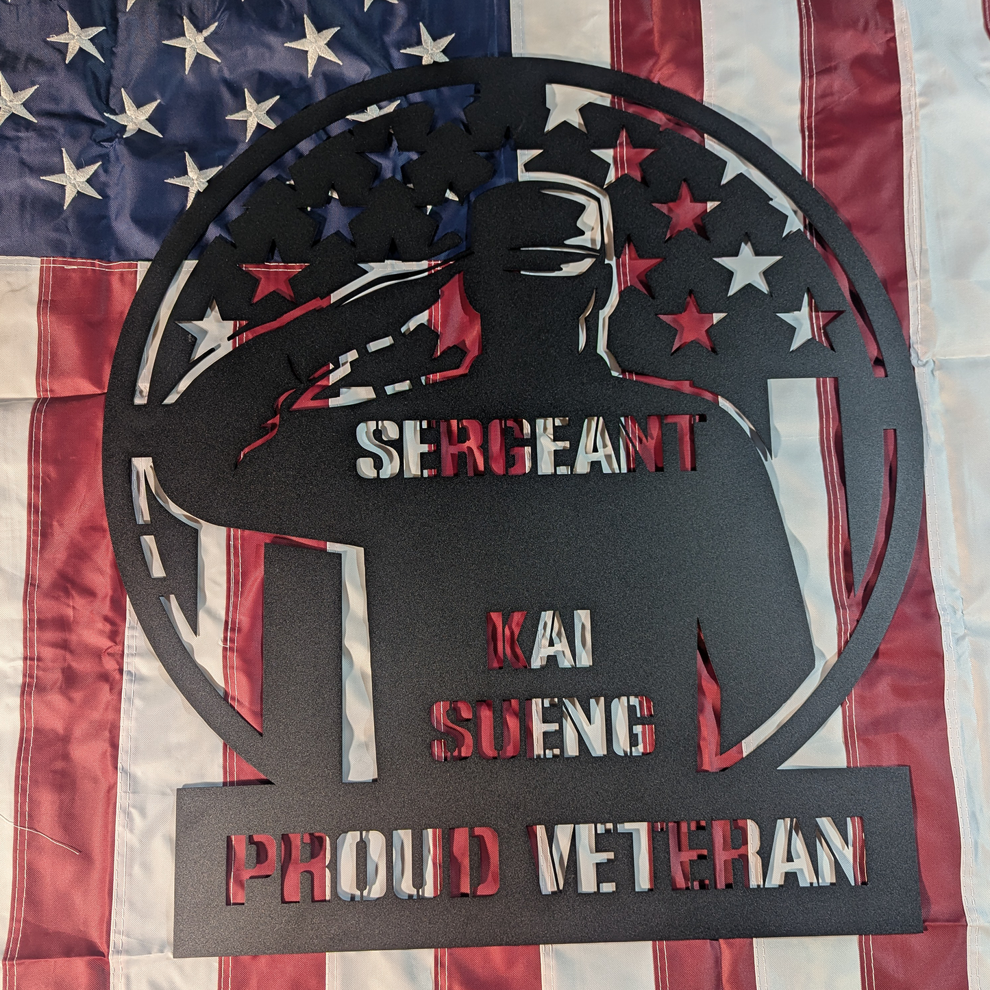 Veteran Metal Sign (Salute)